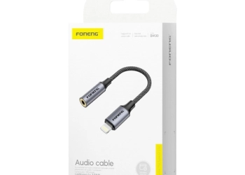 FONENG adapter BM30 Lightning – JACK 3.5MM 0.14M Black