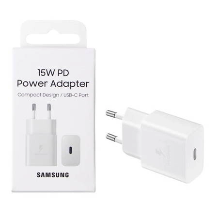 Original wall charger Samsung 15W EP-T1510NWEGEU 1xUSB-C White (blister EU)