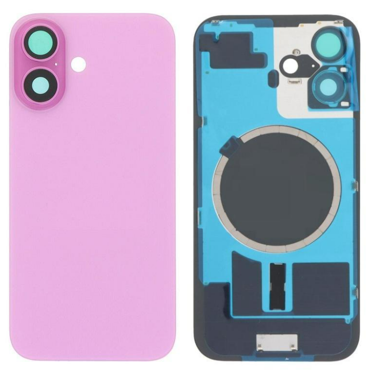 Apple iPhone 16 Magnetic Back Cover + Camera Lens Pink